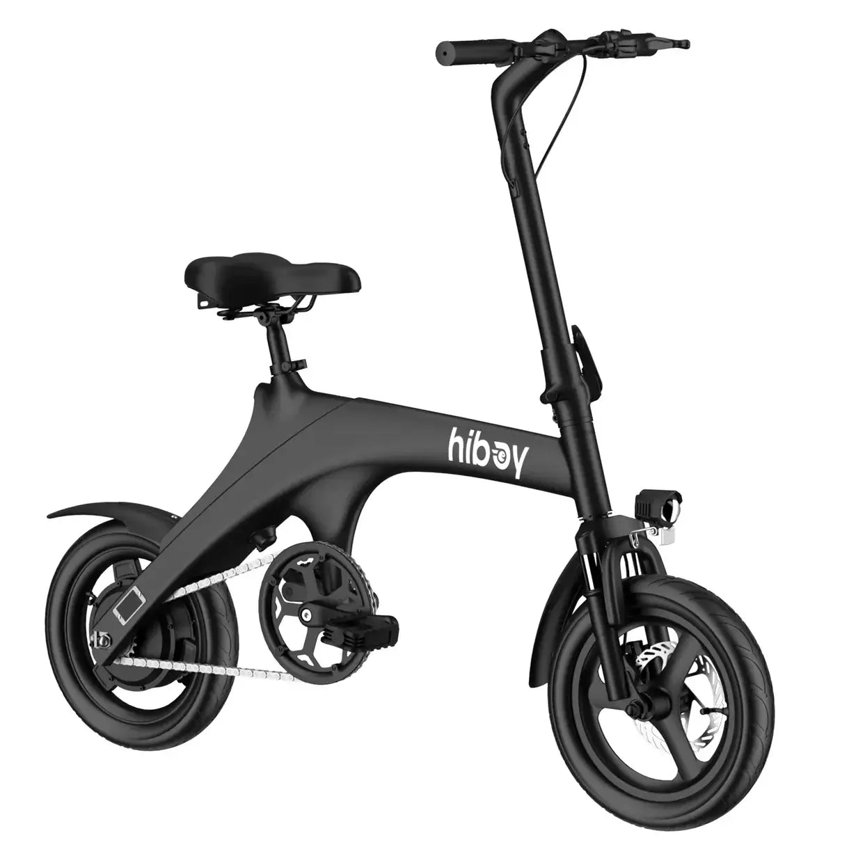 Hiboy C1 Folding Electric E-Bike in sleek black design, ideal for urban commuting and casual riding.