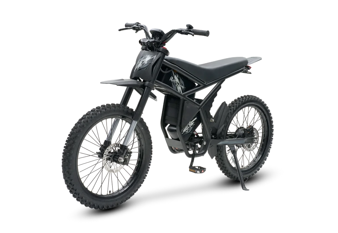 Riding Times GT73 electric dirt bike with full suspension, heavy-duty frame, and off-road tires for ultimate performance.