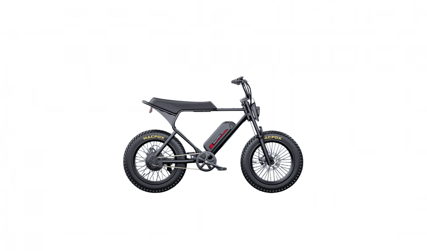 Macfox X1S Commuter electric bike with 25mph top speed and 500Wh battery for urban commuting.
