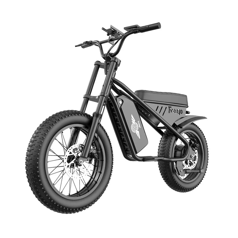Freego M1 Mini electric bike with 800W motor, 16" fat tires, and hydraulic brakes.