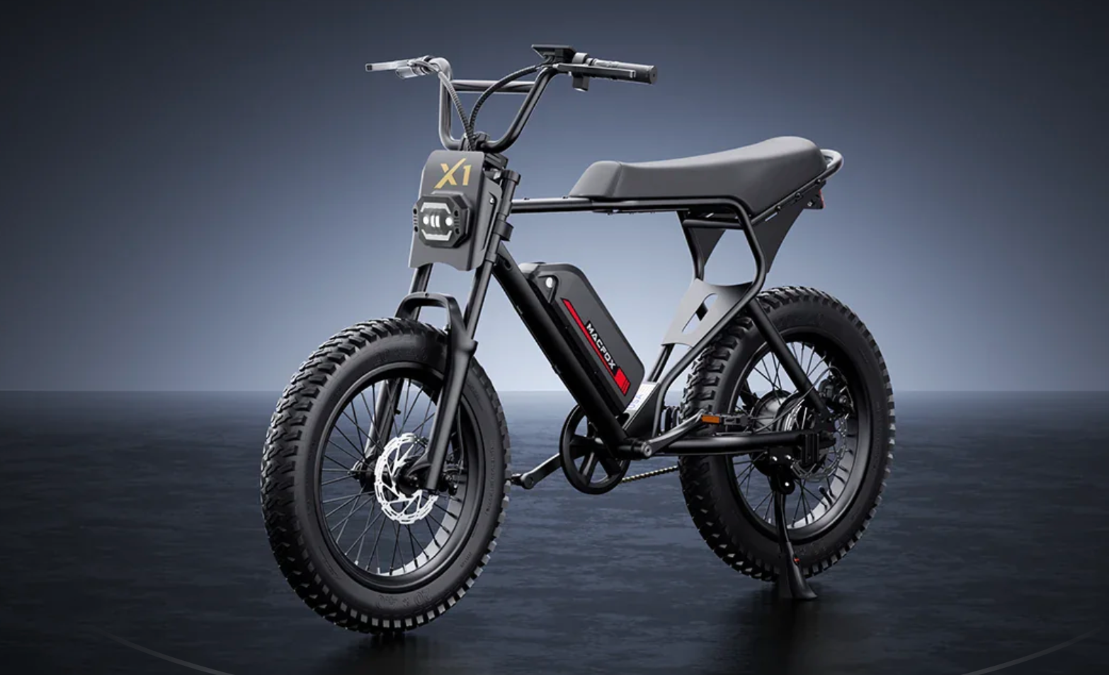 Macfox X1S Commuter electric bike with 500W motor, 20" tires, and sleek design for city riding.