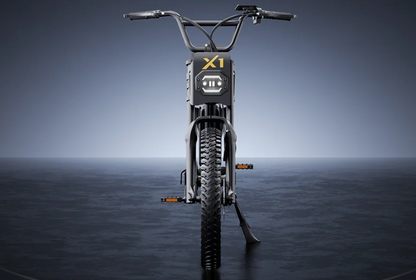 Macfox X1S Commuter electric bike front view showcasing design and features.