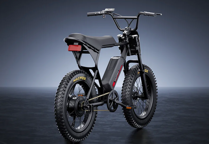 Macfox X1S Commuter electric bike with 500W motor, 20" tires, and sleek design, perfect for urban commuting.