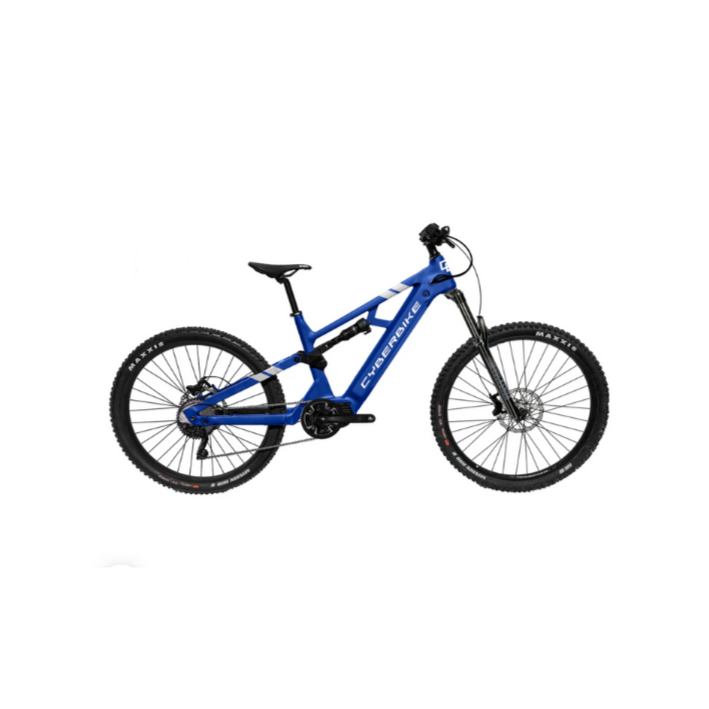 2025 CyberBike Raptor Pro in Daytona Blue, perfect for trail and enduro riding, featuring a lightweight design and robust build.