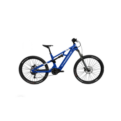 2025 CyberBike Raptor Pro in Daytona Blue, perfect for trail and enduro riding, featuring a lightweight design and robust build.