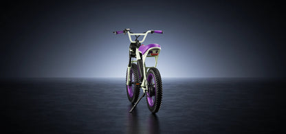 Macfox E-bike X1S in sleek purple design, featuring wide tires and modern frame, perfect for urban and outdoor adventures.